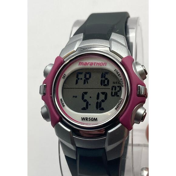 Marathon Timex Digital Women's Multifunction Watch - WR 50M - New Battery - Picture 1 of 5